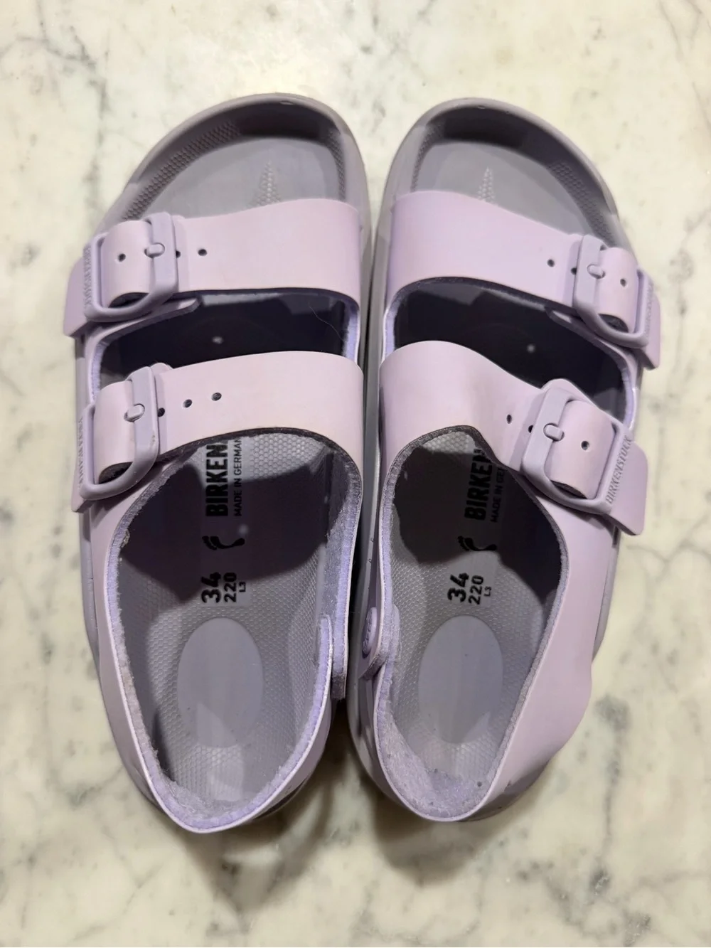 Birkenstock Kids Lavender Two-Strap EVA Sandals